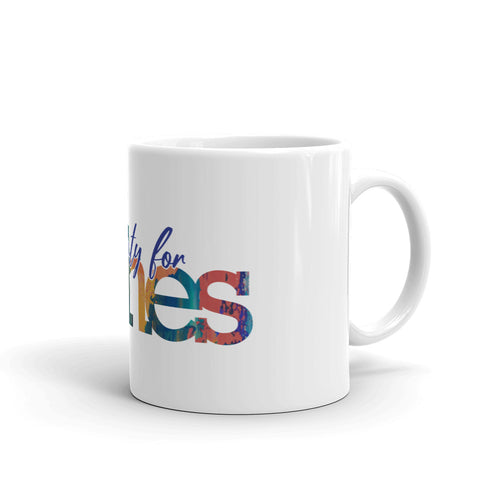 A Beauty for Ashes White glossy mug